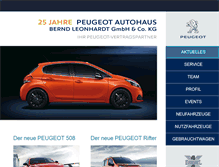 Tablet Screenshot of peugeot-leonhardt.de
